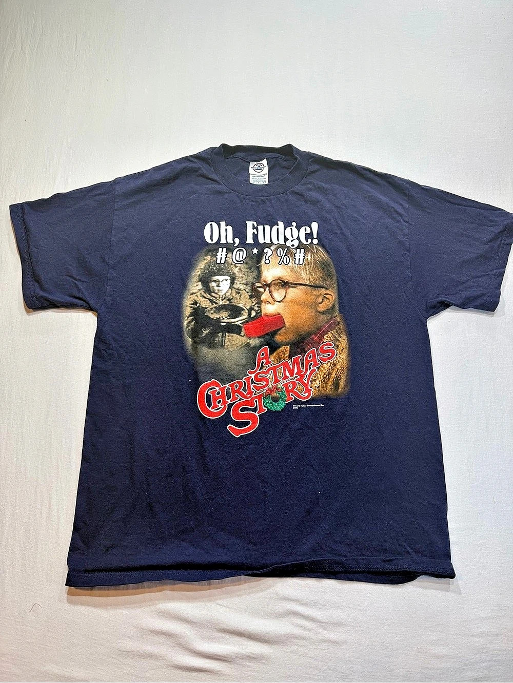 A Christmas Story Ralphie Oh Fudge Delta  Graphic Short Sleeve Tee L